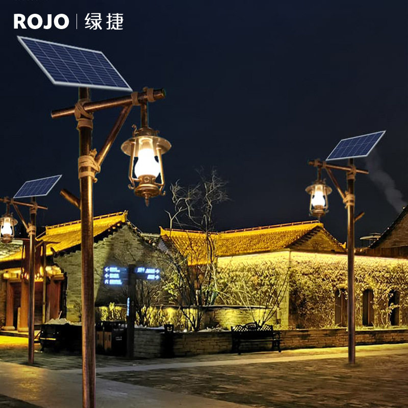 LED户外防水仿古马灯3米庭院灯