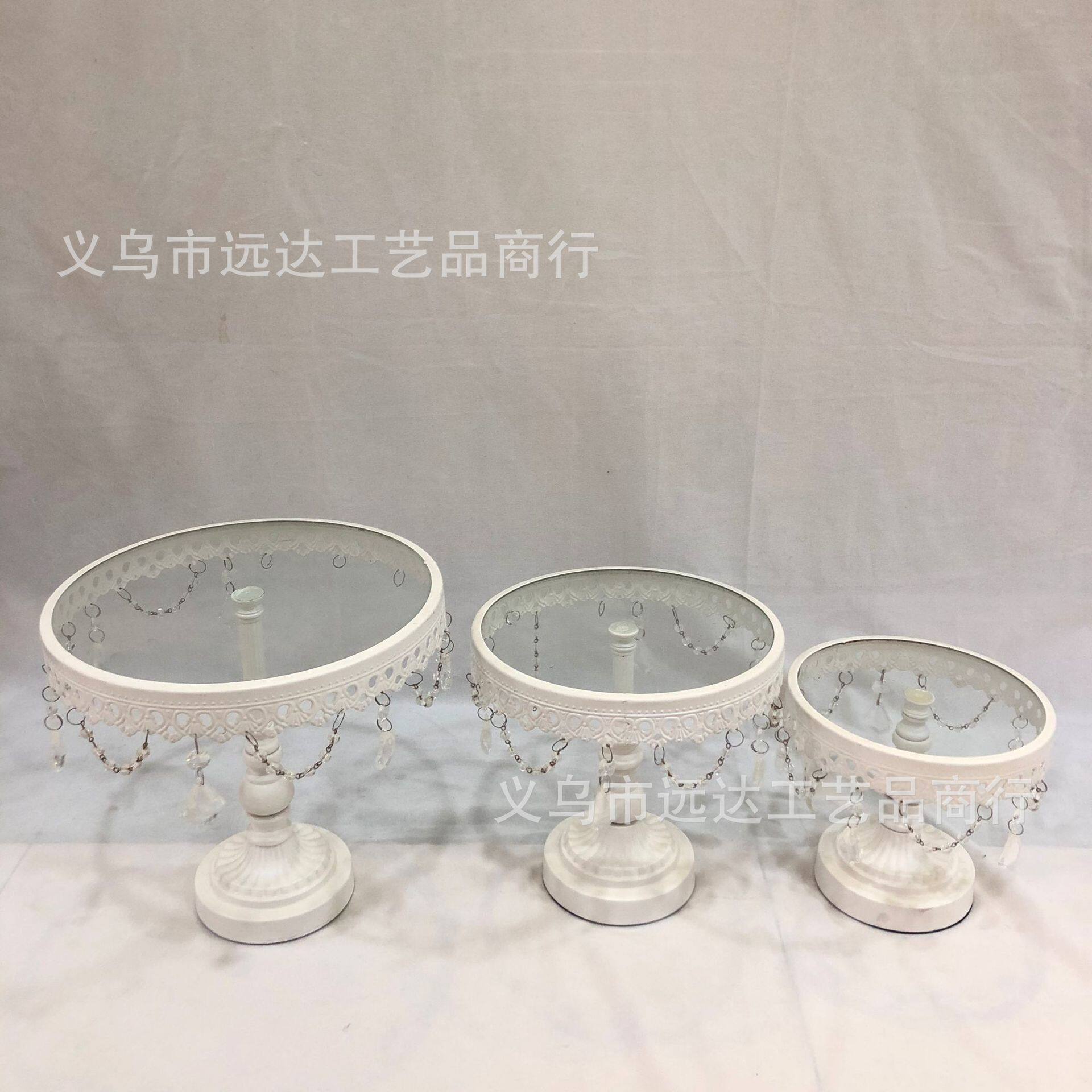 铁艺玻璃面蛋糕盘婚庆派对