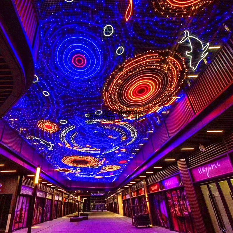 城市LED夜画 美陈灯饰画圣诞商业灯画酒店造型灯光幕墙灯饰主题灯