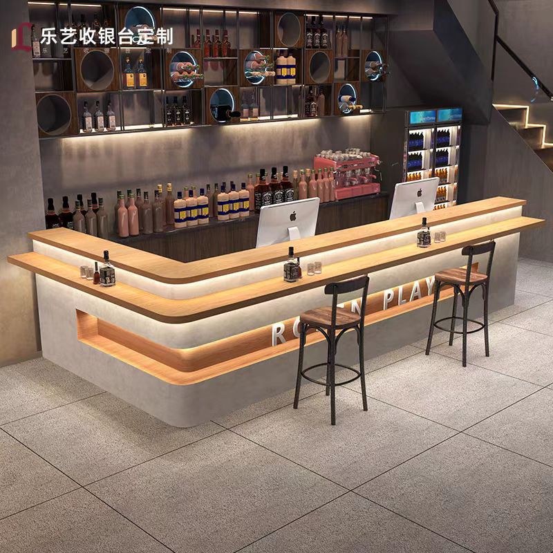 工业风商用收银接待吧台