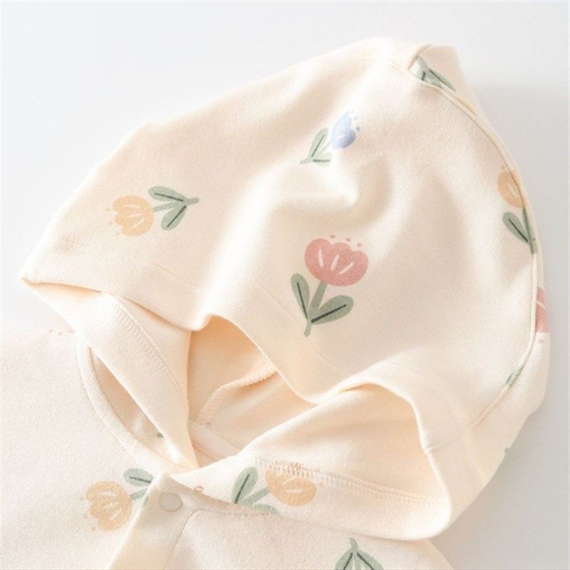 婴儿披风斗篷春秋连帽加厚保暖舒绒甜美防风披肩宝宝外出挡风外套