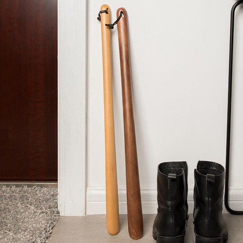 实木加长鞋拔子超长 懒人提鞋器拔鞋器长柄鞋抽鞋溜不弯腰穿鞋器