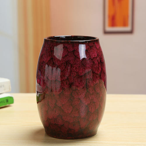 白色铜钱草水养无孔花瓶绿萝富贵竹陶瓷水培花盆满天星干花花插