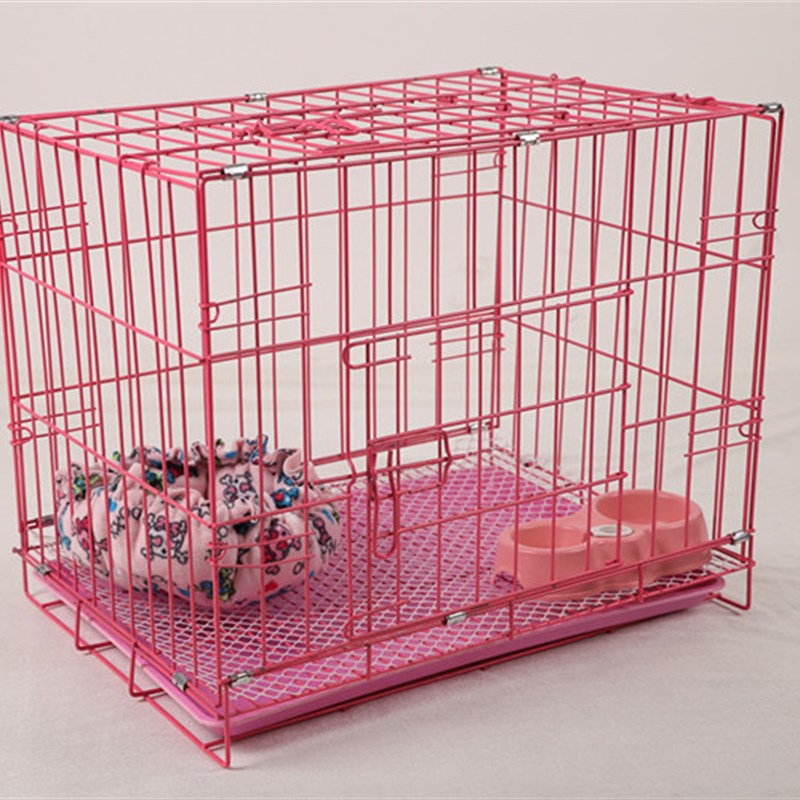 狗笼子小型犬泰迪狗笼室内带厕所中型犬宠物折叠笼猫笼兔笼包邮
