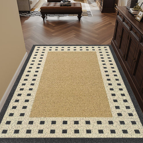 丝圈地垫美式入户门垫子复古地毯家用户外进门大门口耐脏脚垫定制