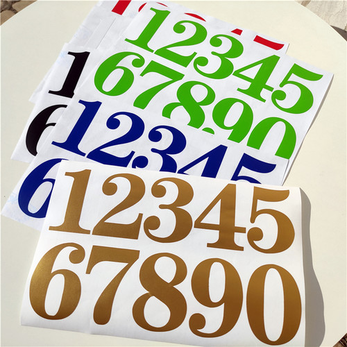 数字贴防水杯子贴0-9数门牌柜子pvc改价格表镂空编号码序号标签贴