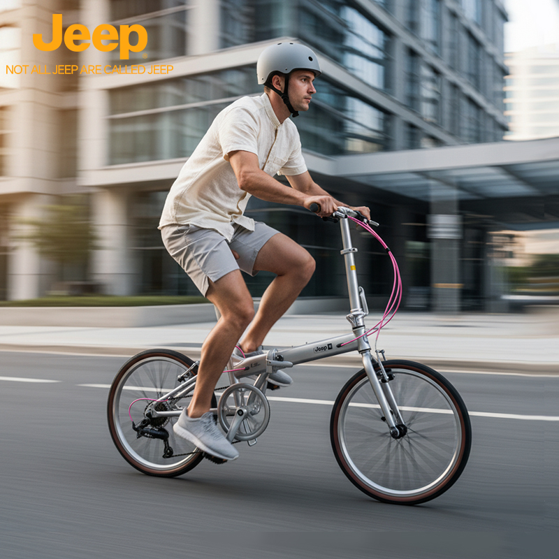 Jeep吉普折叠自行车带小孩母子车亲子自行车20寸男女通勤车爱L300