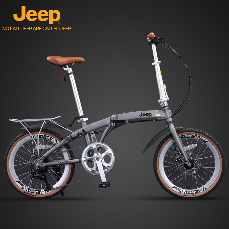 Jeep吉普折叠自行车带小孩母子车亲子自行车20寸男女通勤车爱L200