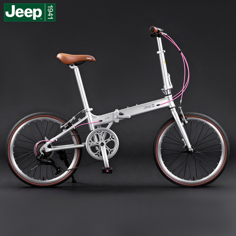 Jeep吉普折叠自行车带小孩母子车亲子自行车20寸男女通勤车爱L300