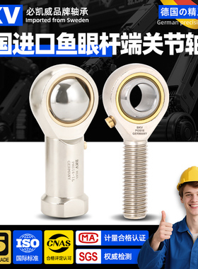 BKV进口PHS5鱼眼接头POS6杆端关节轴承8万向10球头12气缸16连杆18