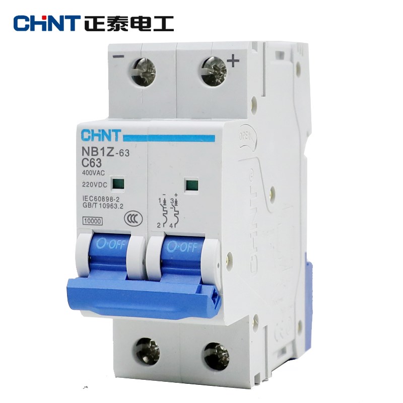 正泰直流NB1Z-63 m1P 2P C16 32 63A断路器交直流空气开关 DC220V