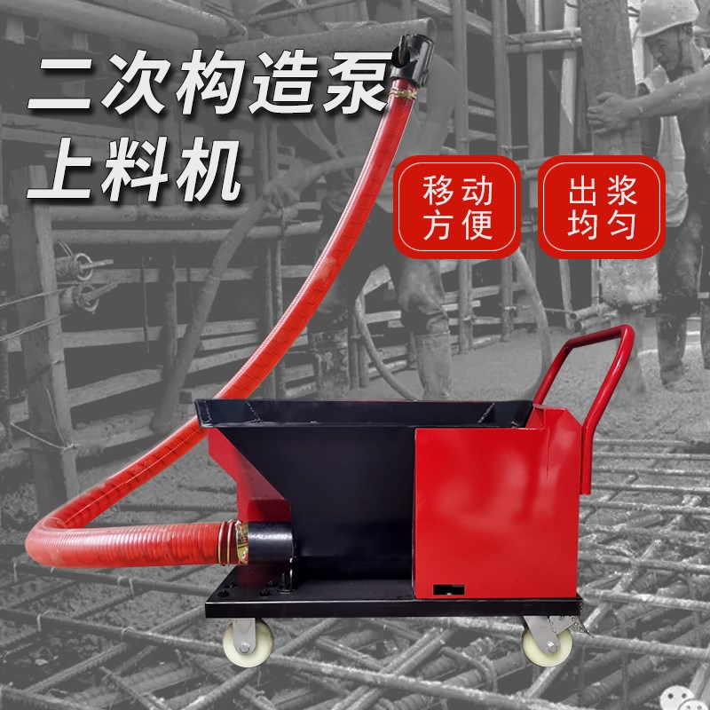 新型混凝土螺旋式输送泵细石砂浆浇注机二次结构柱上料机小型地泵