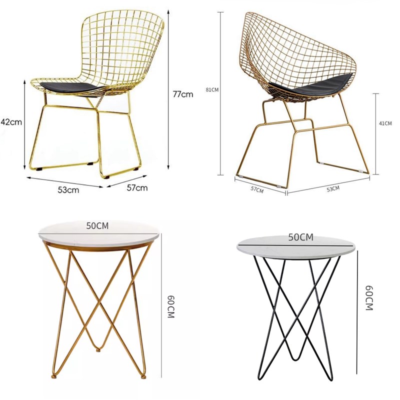 网红北欧奶茶店餐桌椅oins椅子小圆桌椅组合简约现代家用阳台休闲