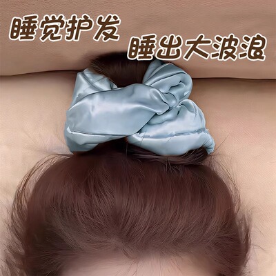 2025新款女秋冬法式复古布料大肠发圈高级感真丝大号发圈发饰头饰