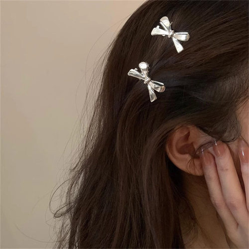 金属蝴蝶结发夹甜酷小号刘海夹发卡边夹碎发夹子鸭嘴夹发饰品