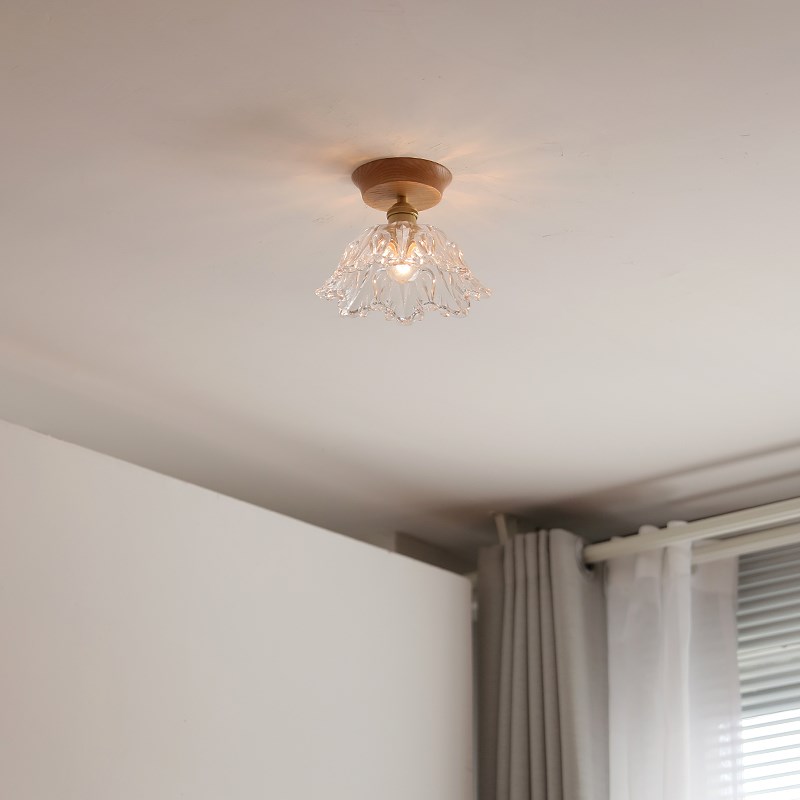 烁阳日式阳台灯实木底座走廊过道北欧玄关小房间榻榻米入户小灯具