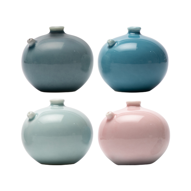 适意漫珠陶瓷砚滴水滴墨滴砚台墨条研磨墨汁加水滴水专用水盂笔洗