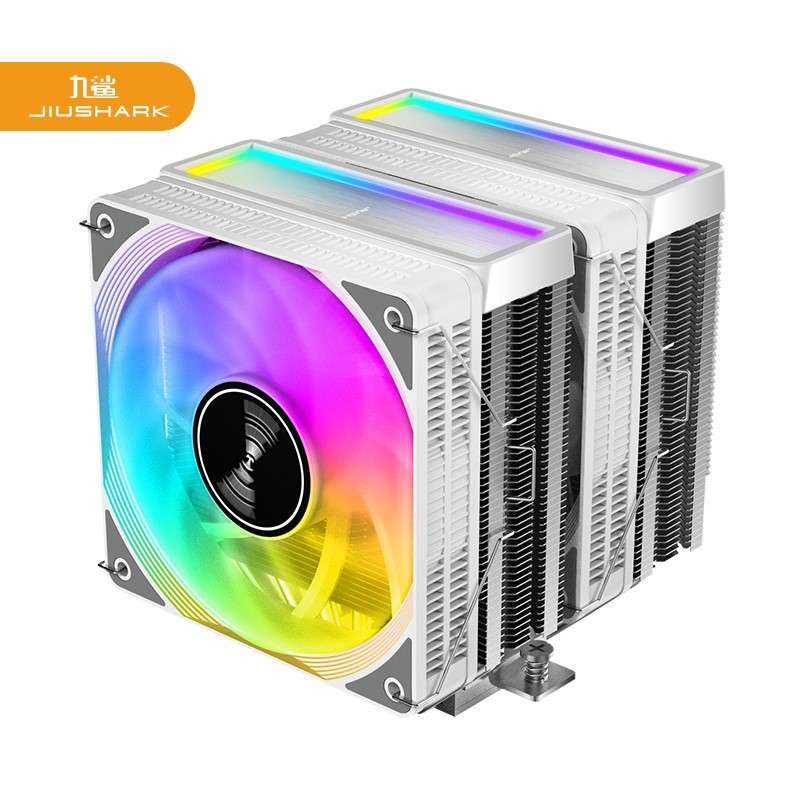 JIUSHARK九鲨CPU散热器JF300双塔双风扇7热管AMD13代风冷1700PWM