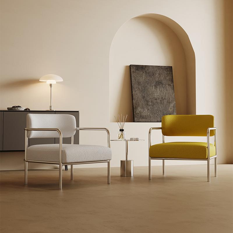 北欧现代简约单人沙发椅轻奢个性创意小户型客厅卧室阳台休闲椅