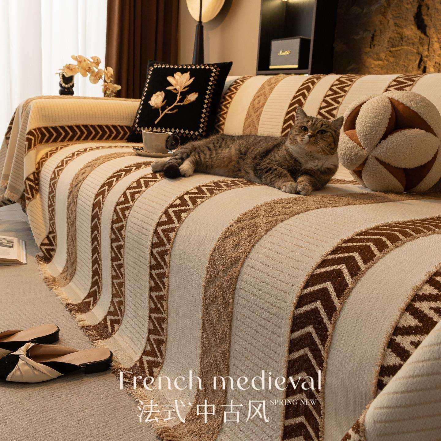 法式中古风沙发巾2025新款四季通用沙发盖布垫感整张沙发套罩咖色,玩具/童车/益智/积木/模型,其它,淘宝优惠券,粉丝福利购,淘宝优惠卷