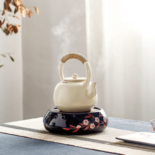 家用陶瓷烧水壶泡茶煮茶器提梁茶壶明火电陶炉陶壶大号大容量单壶