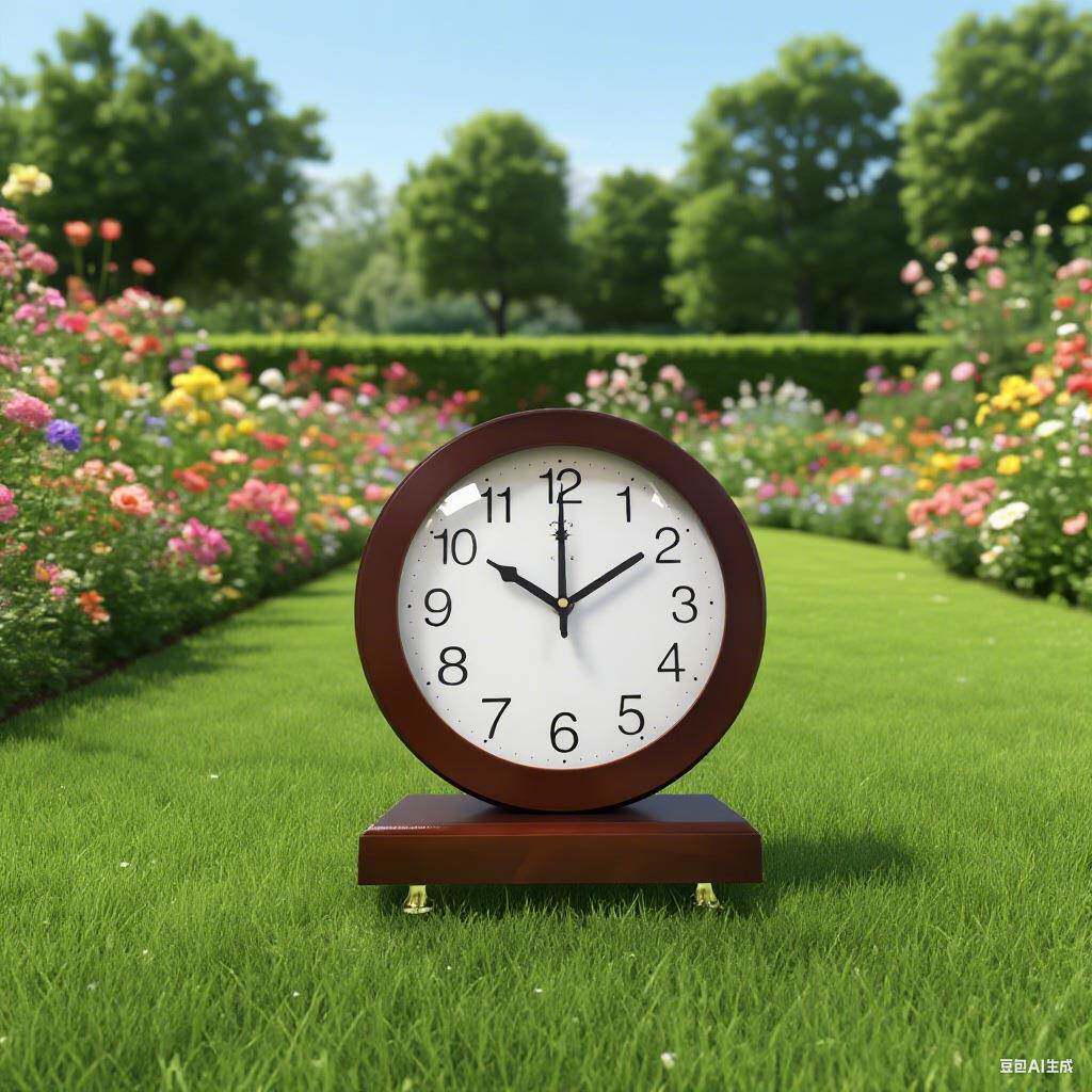 实木台式厅座钟简创约时钟摆件卧室床头钟台式桌HSN面意静音客创