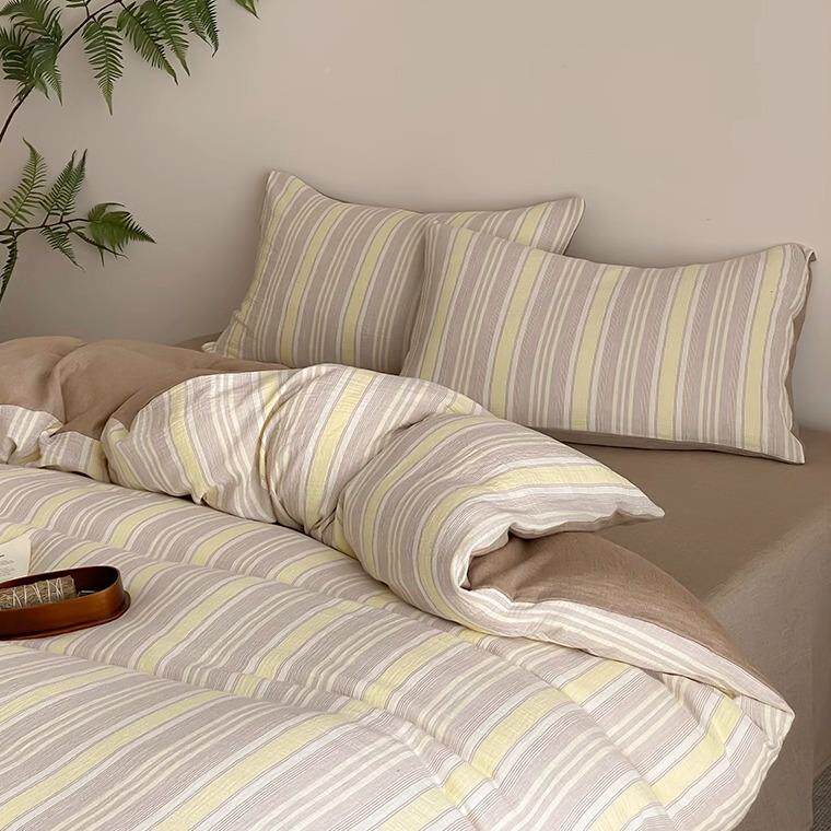 酥软蓬松~干透气春秋爽秋季双层纱件套全四棉纯FJR棉纱布床品