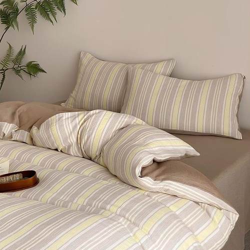 酥软蓬松~干透气春秋爽秋季双层纱件套全四棉纯FJR棉纱布床品