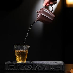 网直播原矿手工锦囊茶器宜筋纹紫砂壶家用具紫兴砂筋纹壶茶店壶