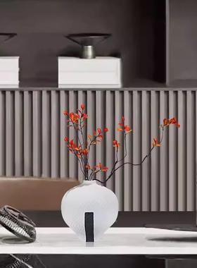 新中式仿真花艺摆件样板房酒售楼居部家客厅玄关柜电软视202433柜