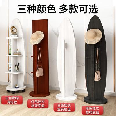 N5全身穿衣落地镜子可旋转移动女生卧室服装店挂包挂衣架一体试衣