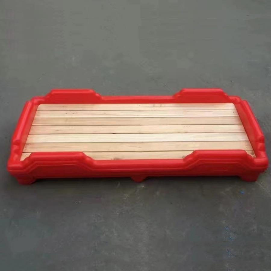 幼儿早教亲子专用儿塑料木板睡床单人宝宝园午休统铺叠UOW叠床童