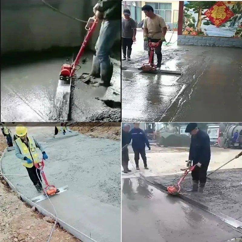 混凝土电尺动振平尺20光V振动器加751厚2震动杆水泥路地面抹平收