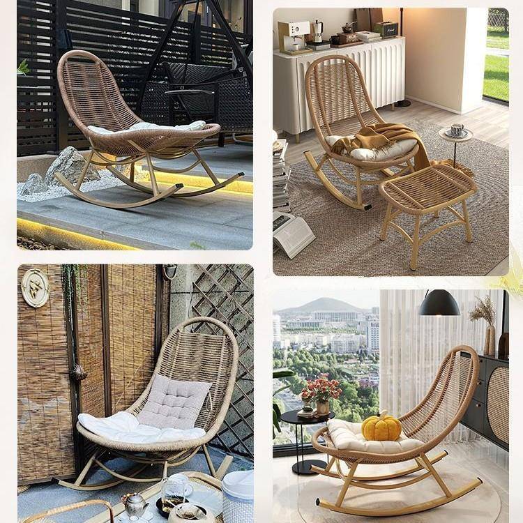 摇椅大人摇摇花园躺椅用椅子懒人WJJ庭院休闲单家阳人外台户藤椅