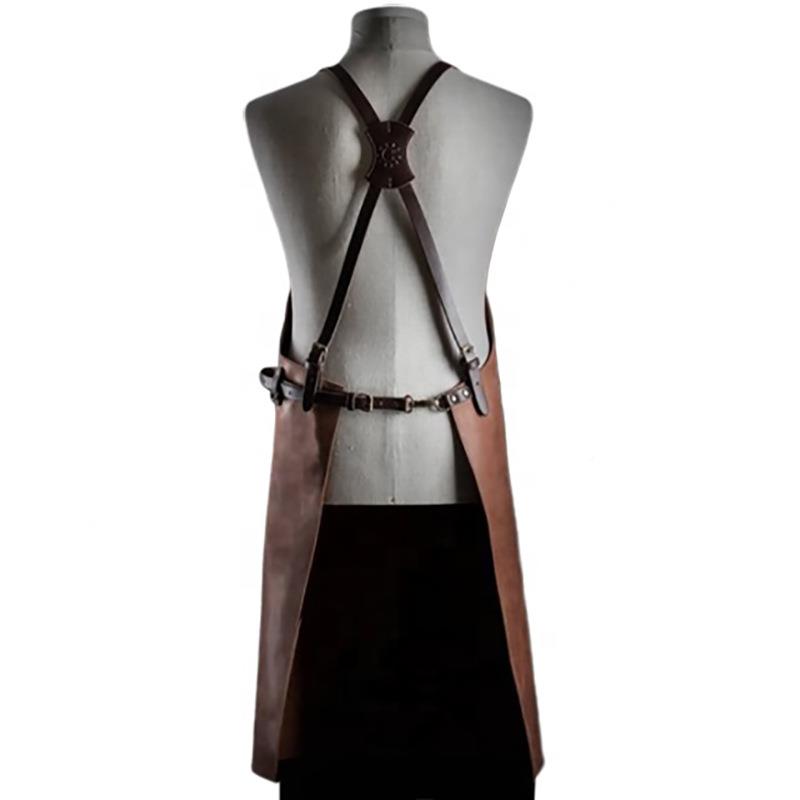 VTQ时尚opu围裙口印制烧烤厨房厨烘焙多师袋实用皮革围裙印制lgo