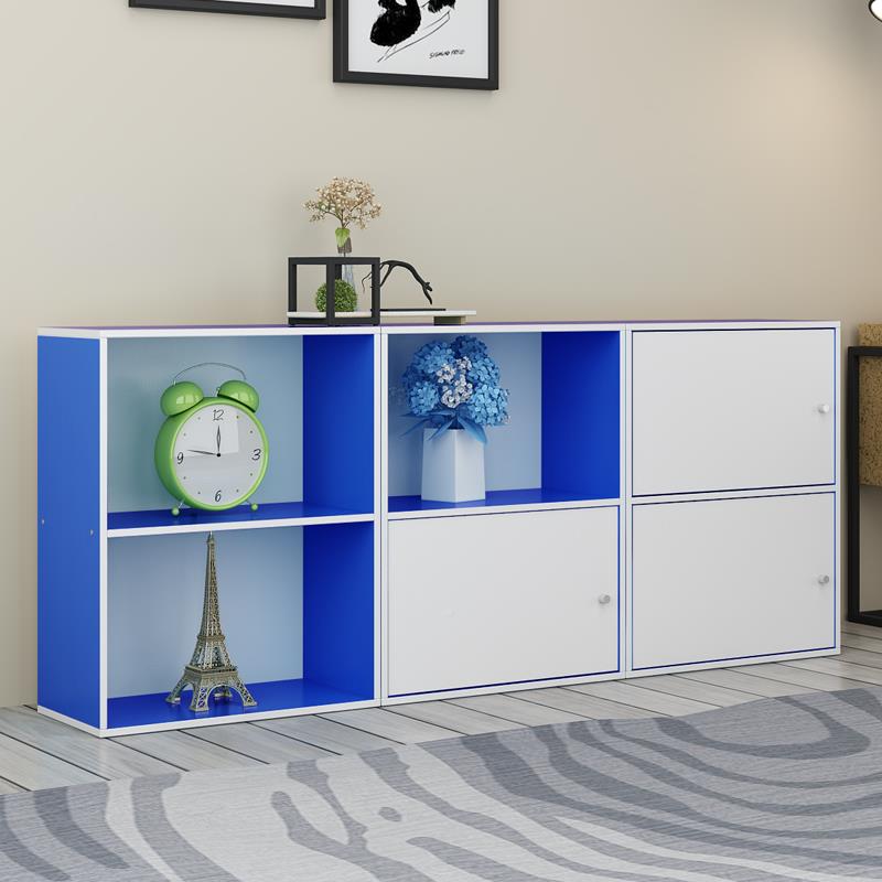 L7简品易新自由组合韩柜带门柜子简易书架儿童储物收纳柜PUI式书