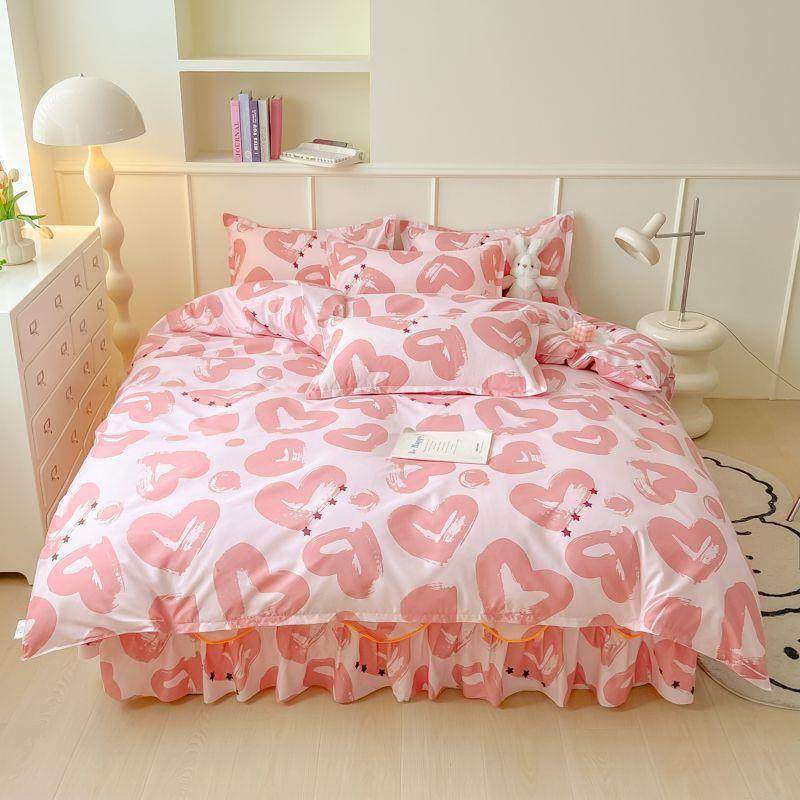 防床裙款三版/风四件套韩床罩被PSZ套公滑主可机洗件套