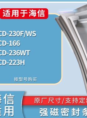 适配海信冰箱BCD-230F/WS 166 236WT 223H门密封条磁性吸力胶条圈
