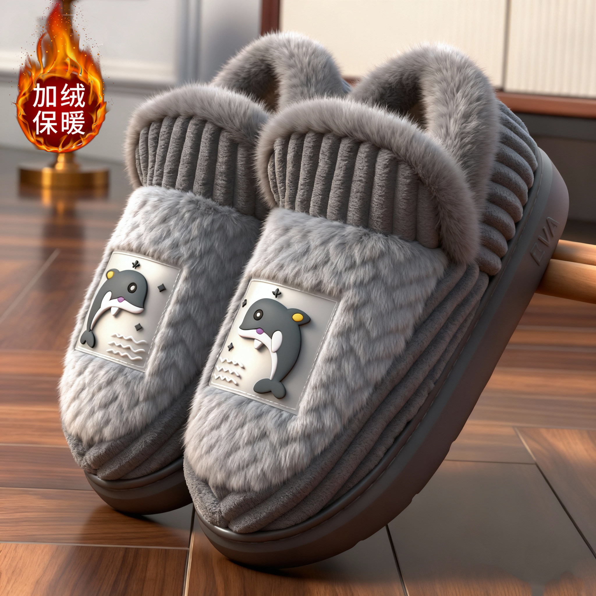 男士冬季外穿棉拖鞋2025新款室内加厚保暖防滑耐磨毛毛棉鞋,居家布艺,居家棉拖/棉鞋,淘宝优惠券,粉丝福利购,淘宝优惠卷