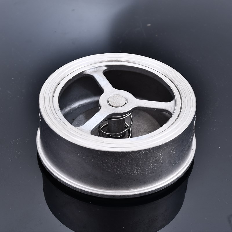 H71W -e25P止回阀201/304不锈钢阀门止逆阀对夹式单向阀4分6分1寸