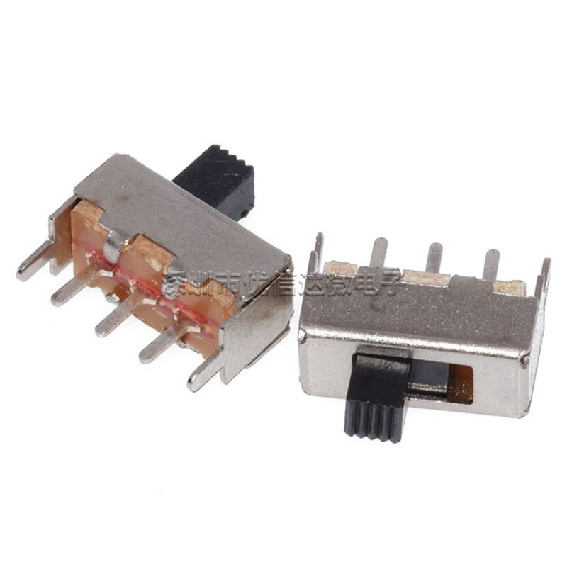 SS12F44拨动开关柄高3/4/5/6mm SS12F44G5 G4 G3三脚单刀双掷开关