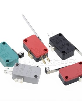 行程限位V-155-1C25微动开关KW9-3 点触按键ZW-9 绿色短柄带轮