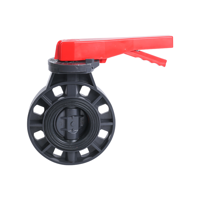 塑料对夹式蝶阀UPVC手u柄蝶阀 PVC蝶阀DN50-DN200