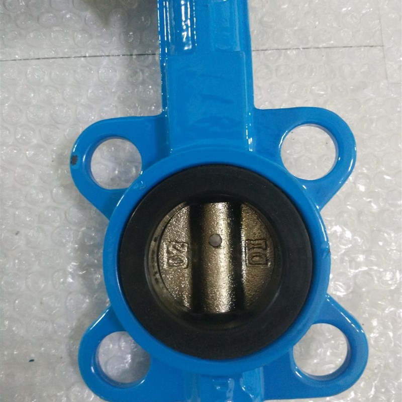手柄对夹式软密封橡胶蝶阀 D71X-16 DN50 65 80 100 1T25 150 200