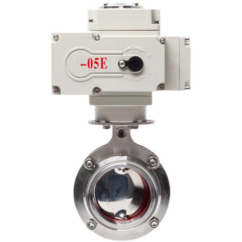 D981bX电动快装蝶阀 304不锈钢卡盘卡箍式卫生级快开阀 快接截断
