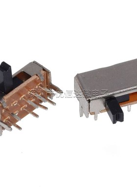 拨动开关SK23D07VG3/4/5/6/7/8高度SS23D07 双联8脚3档 2P3T滑动