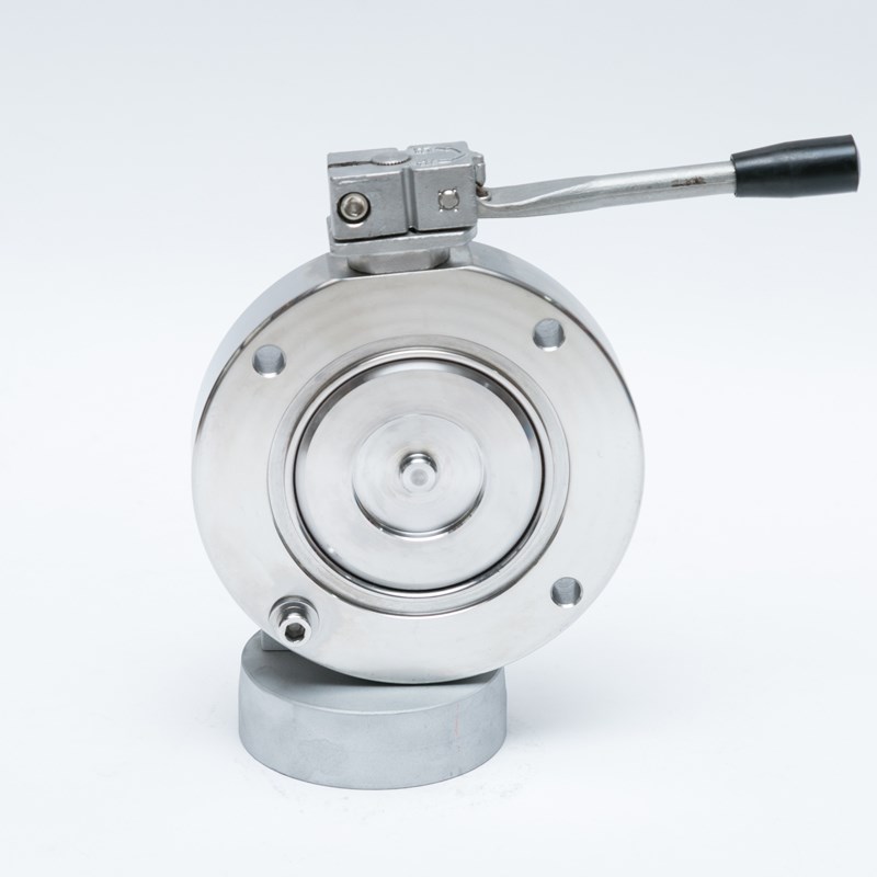 GI型不锈钢手动高真空蝶阀法兰DN32-3I50碳钢阀门对夹蝶阀氟橡胶