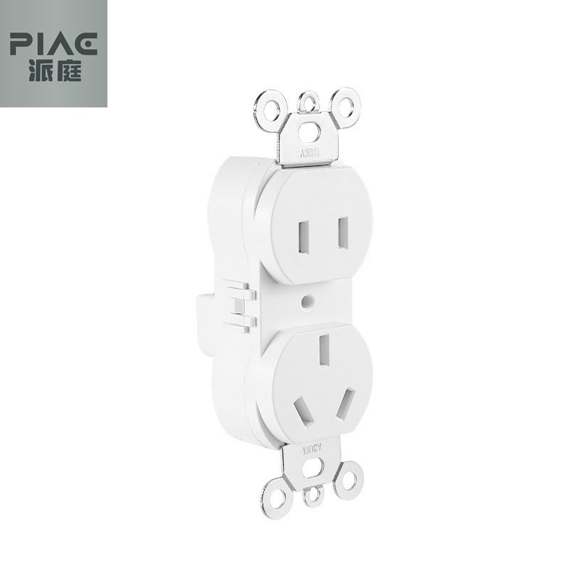 PIAE派庭 新国标双胞胎二三插五孔86插座电源120模块面板3C认证