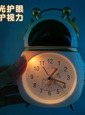 小闹钟儿童女孩学生专用起床神器2024新款摆台式桌面时钟男孩闹铃