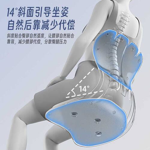 OES人体工学护腰坐垫靠背垫腰靠腰部支撑矫正坐姿办公室久坐神器